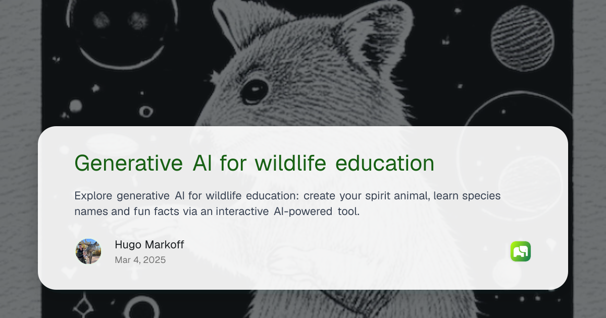 Generative AI for wildlife education